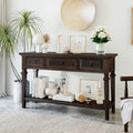 50-inch Vintage Console Table with 3 Drawers and Bottom Shelf - Pine Wood