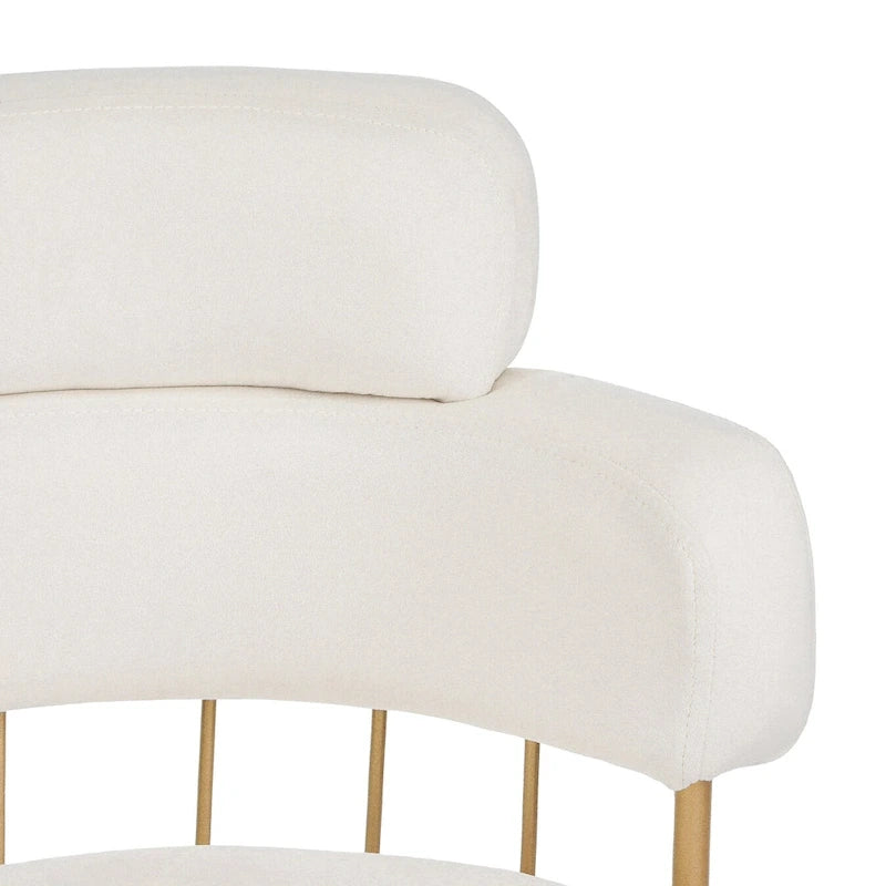 180° Swivel Velvet Counter Stools with Gold Metal Legs, Set of 2 - 26-inch Seat Height