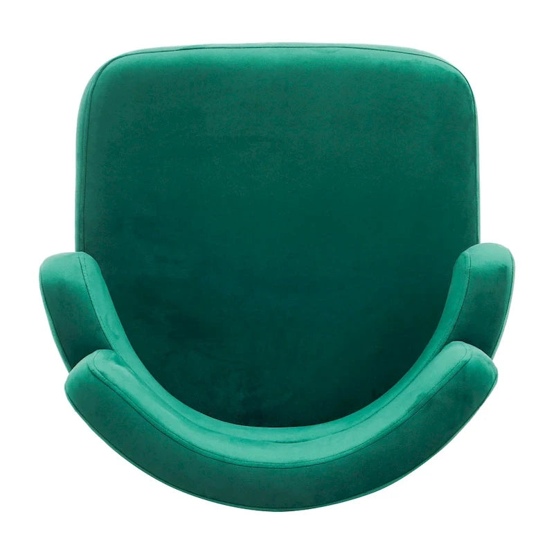 180° Swivel Velvet Counter Stools with Gold Metal Legs, Set of 2 - 26-inch Seat Height