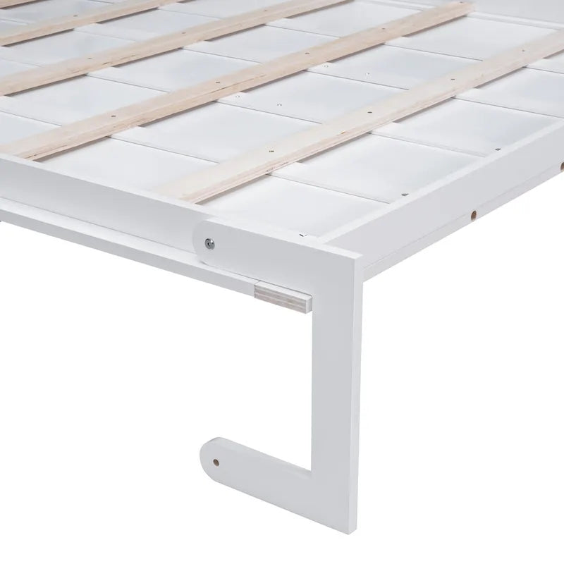 Queen Murphy Bed with Fold-Away Cabinet and Cushioned Chair - Wall Bed