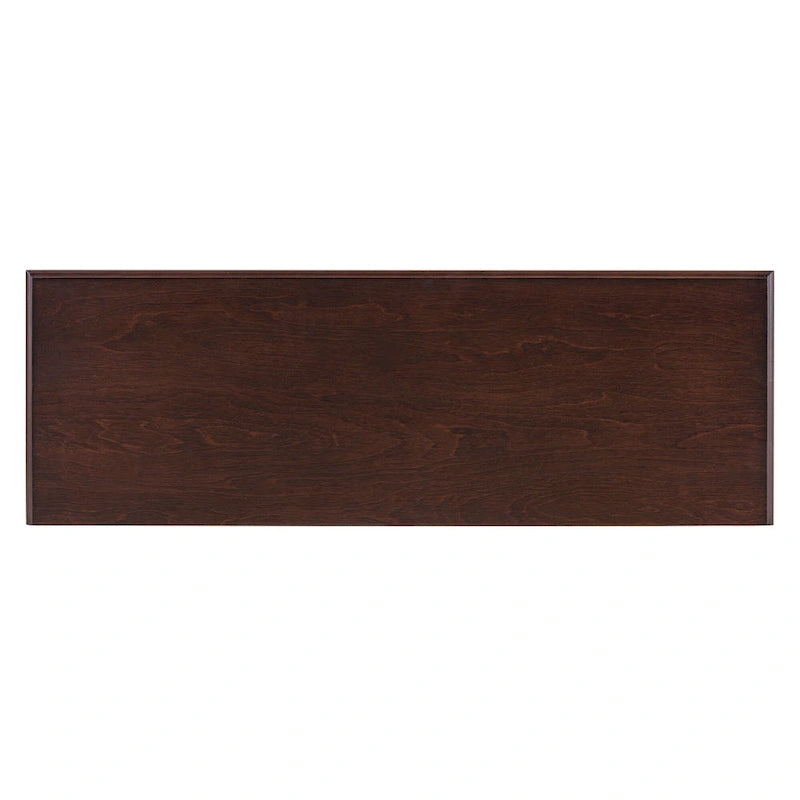 Tavolo consolle rustico con 3 cassetti e ripiano aperto - gambe in legno di hevea, 38.2W pollici