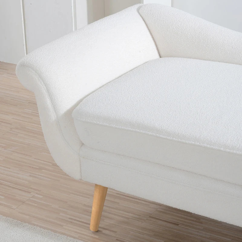 70.86-inch Chaise Lounge with Scroll Arms and Wave Back