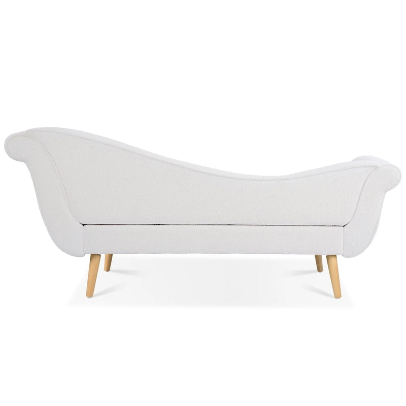 70.86-inch Chaise Lounge with Scroll Arms and Wave Back