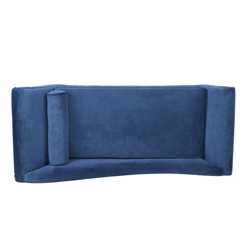 70.86-inch Chaise Lounge with Scroll Arms and Wave Back