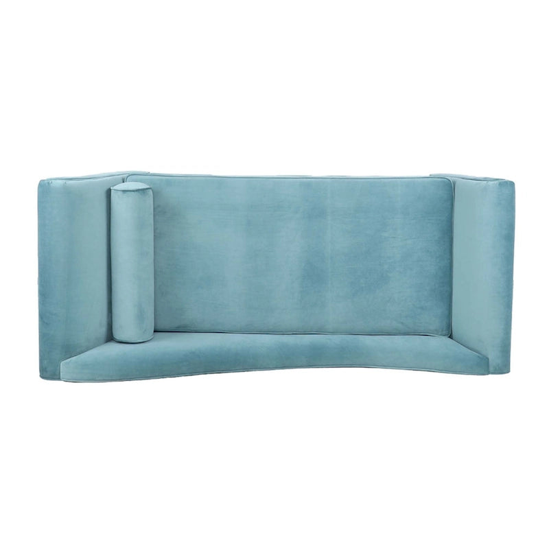70.86-inch Chaise Lounge with Scroll Arms and Wave Back