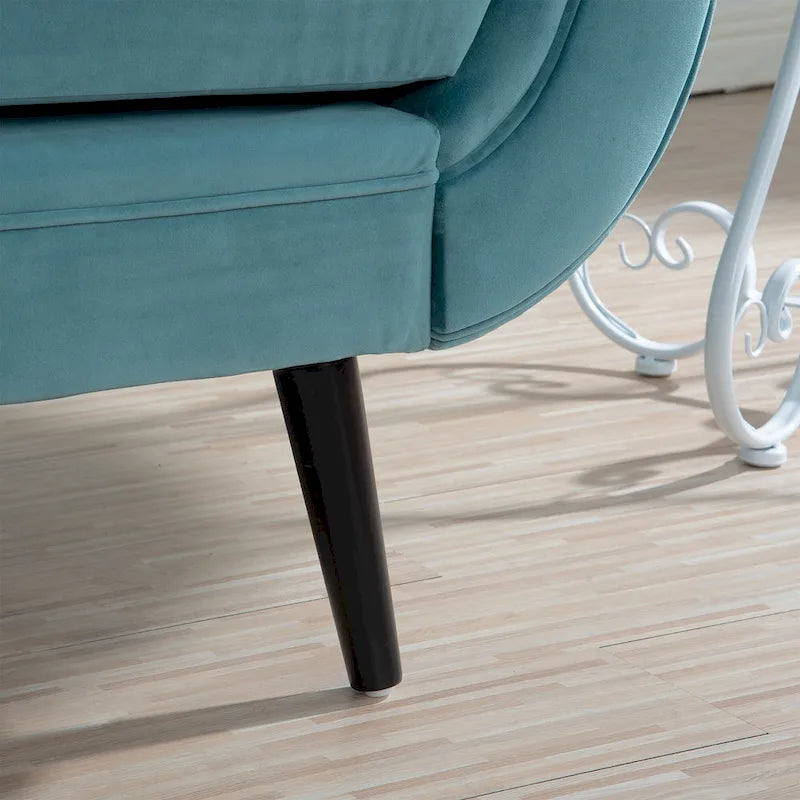 70.86-inch Chaise Lounge with Scroll Arms and Wave Back