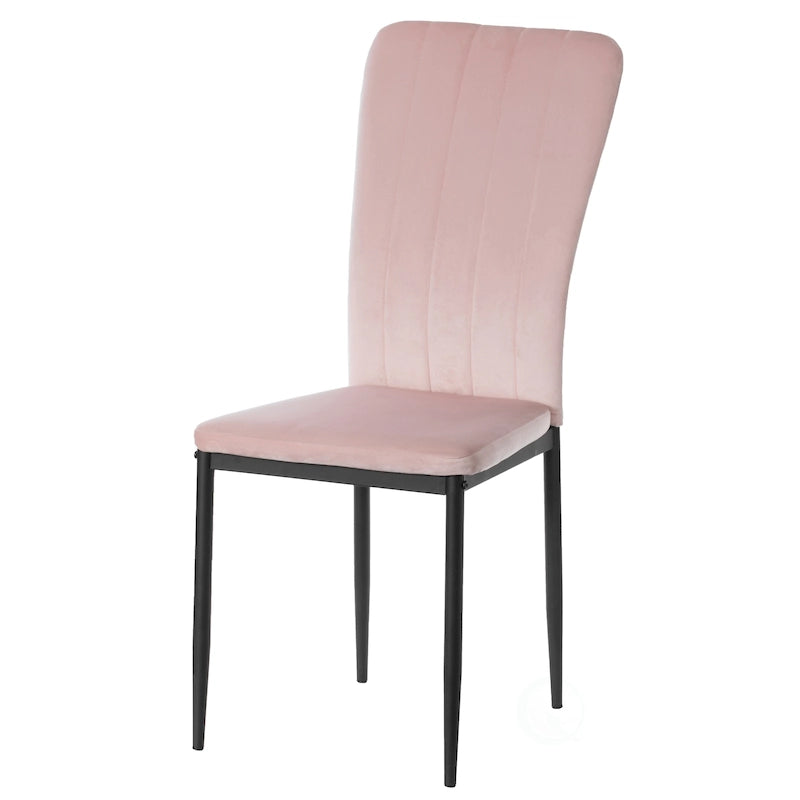 Modern Tufted Velvet Dining and Accent Chair with Metal Legs