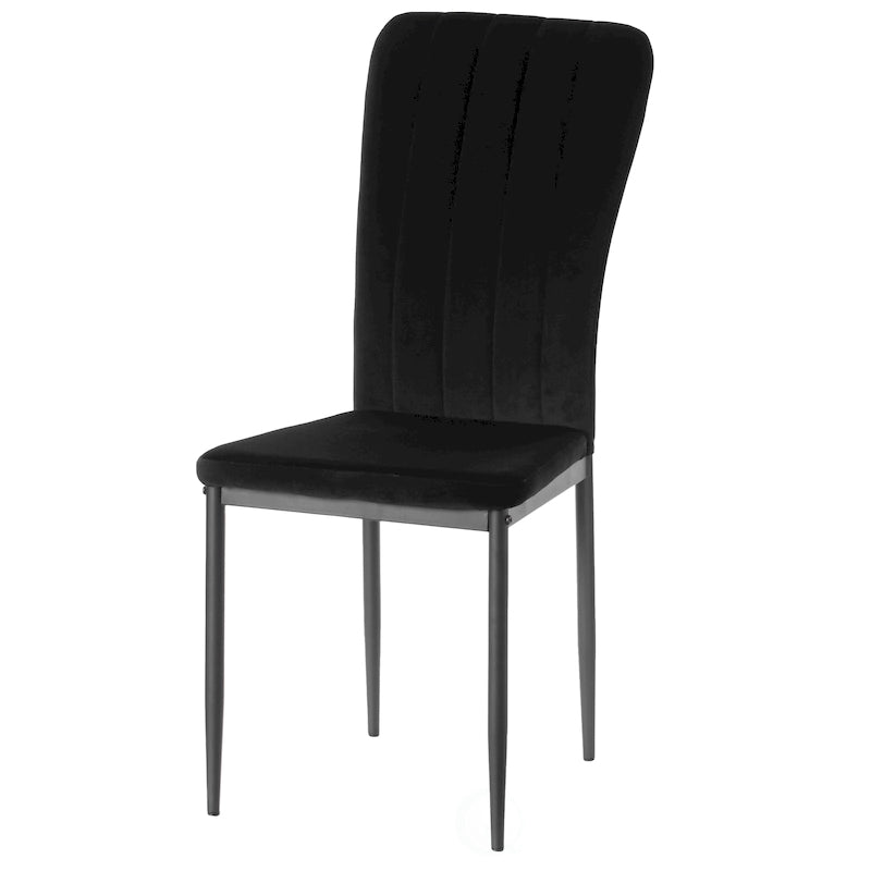 Modern Tufted Velvet Dining and Accent Chair with Metal Legs