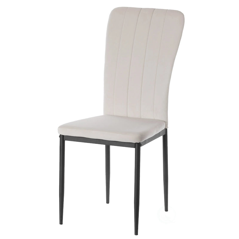 Modern Tufted Velvet Dining and Accent Chair with Metal Legs