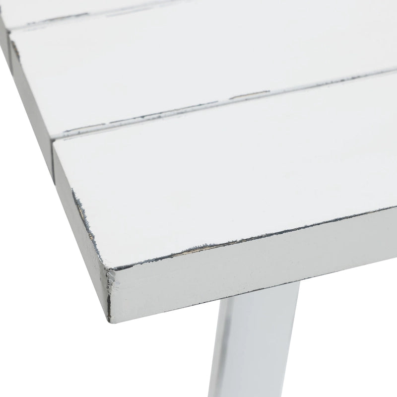 48-inch Distressed White Farmhouse Console Table with Double-X Base