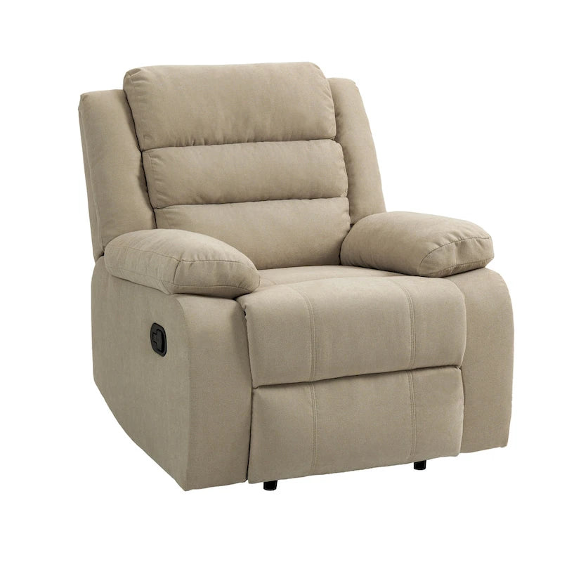 Set aus 2 manuell verstellbaren Relaxsesseln aus Baumwollstoff - 155° Neigungswinkel