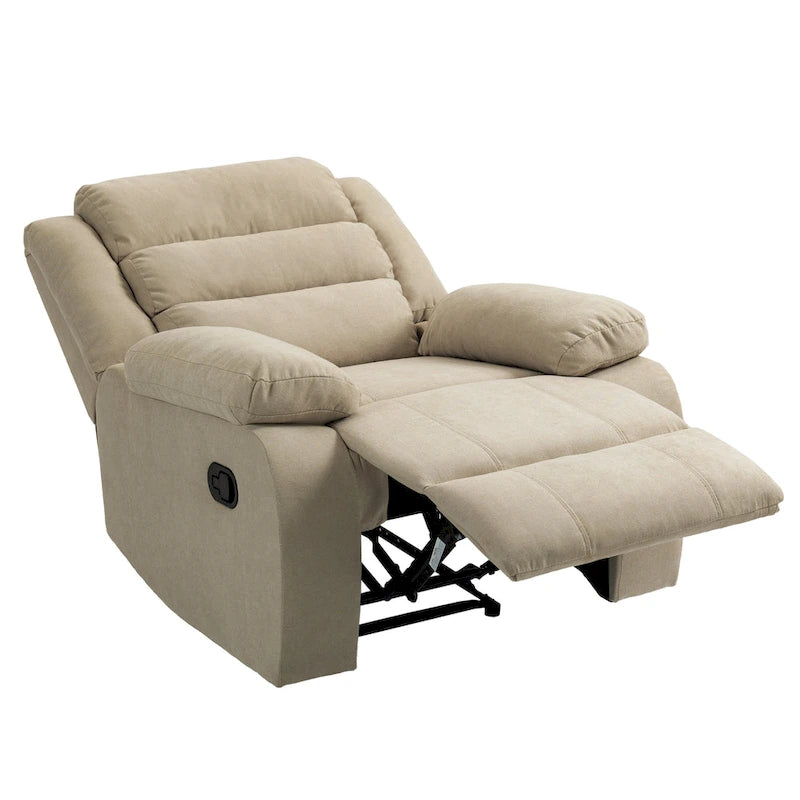 Set aus 2 manuell verstellbaren Relaxsesseln aus Baumwollstoff - 155° Neigungswinkel