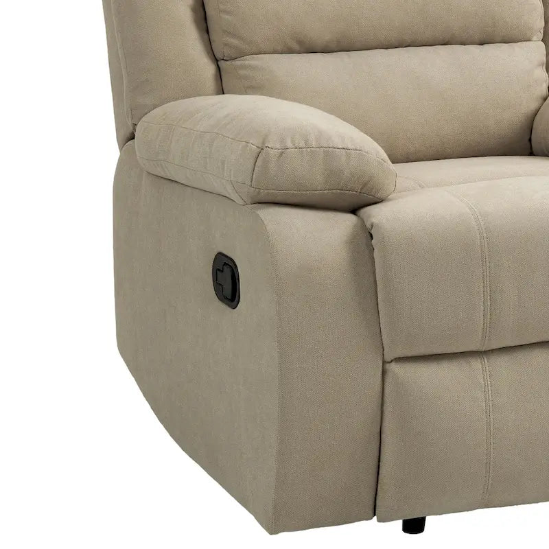 Set aus 2 manuell verstellbaren Relaxsesseln aus Baumwollstoff - 155° Neigungswinkel