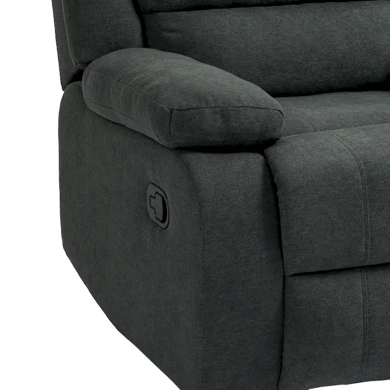 Set aus 2 manuell verstellbaren Relaxsesseln aus Baumwollstoff - 155° Neigungswinkel