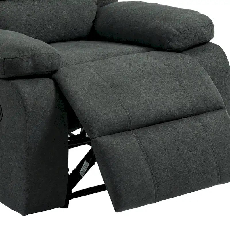 Set aus 2 manuell verstellbaren Relaxsesseln aus Baumwollstoff - 155° Neigungswinkel