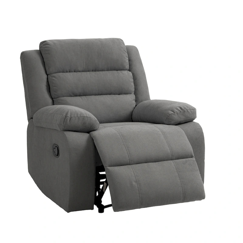 Set aus 2 manuell verstellbaren Relaxsesseln aus Baumwollstoff - 155° Neigungswinkel