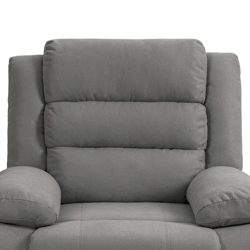 Set aus 2 manuell verstellbaren Relaxsesseln aus Baumwollstoff - 155° Neigungswinkel