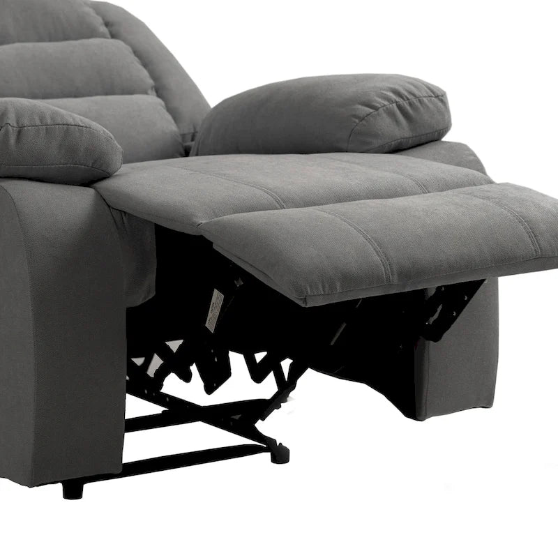 Set aus 2 manuell verstellbaren Relaxsesseln aus Baumwollstoff - 155° Neigungswinkel
