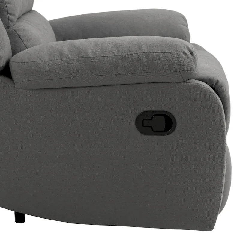 Set aus 2 manuell verstellbaren Relaxsesseln aus Baumwollstoff - 155° Neigungswinkel