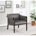 Sessel im Mid-Century-Stil mit Kunstleder und Gurtbespannung