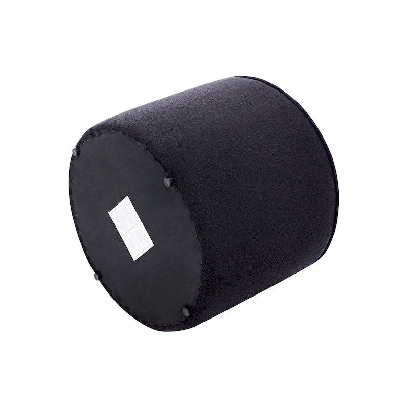Pouf rotondo in tessuto bouclé - poggiapiedi, tavolino o sgabello