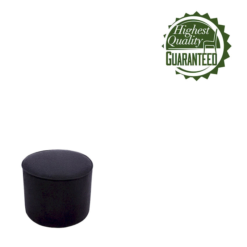 Pouf rotondo in tessuto bouclé - poggiapiedi, tavolino o sgabello
