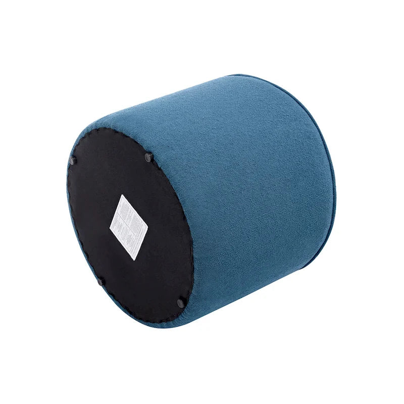 Pouf rotondo in tessuto bouclé - poggiapiedi, tavolino o sgabello