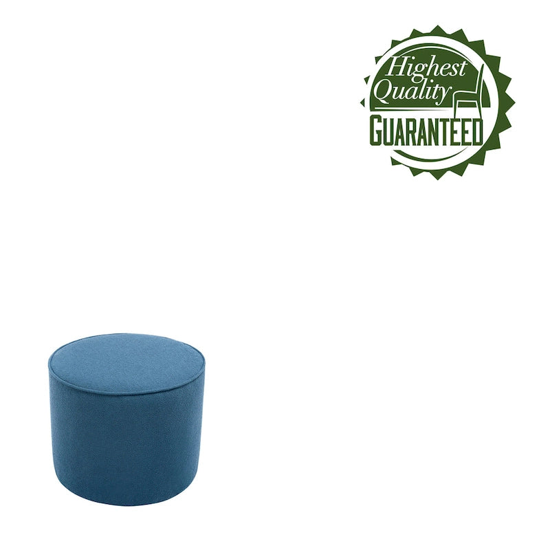 Pouf rotondo in tessuto bouclé - poggiapiedi, tavolino o sgabello