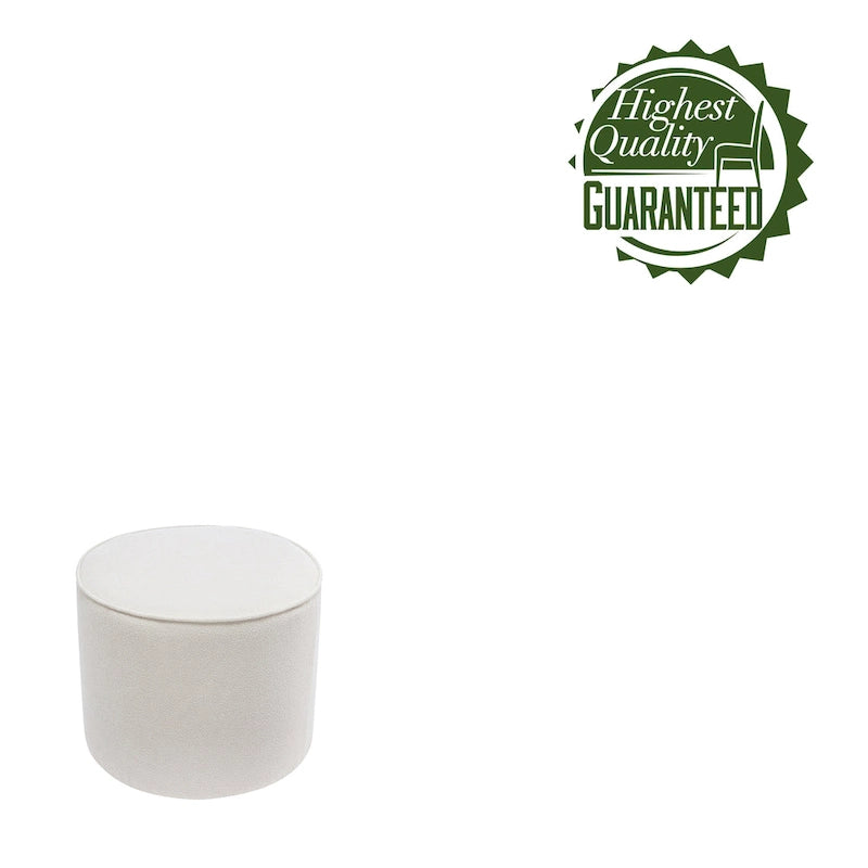Pouf rotondo in tessuto bouclé - poggiapiedi, tavolino o sgabello