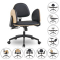 Ergonomische meditatiestoel met verstelbare rugleuning, armleuningen en gasveer - PU-leer