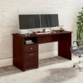 60-inch Computer Desk with File Drawer, Box Drawer, and Open Cubby Storage