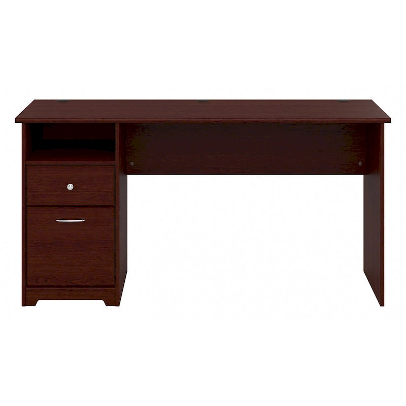 60-inch Computer Desk with File Drawer, Box Drawer, and Open Cubby Storage