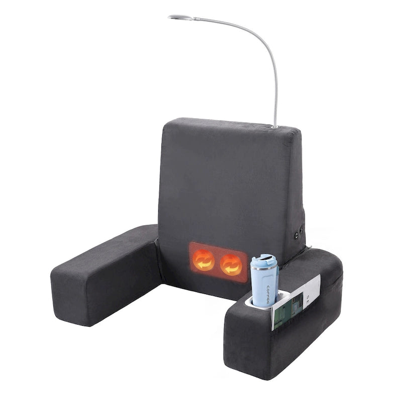 Shiatsu-massage-rugleuning en bedlounger met warmtetherapie en ledleeslamp