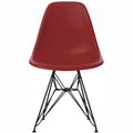 Sedia da pranzo moderna in plastica stampata con gambe in filo metallico Eiffel