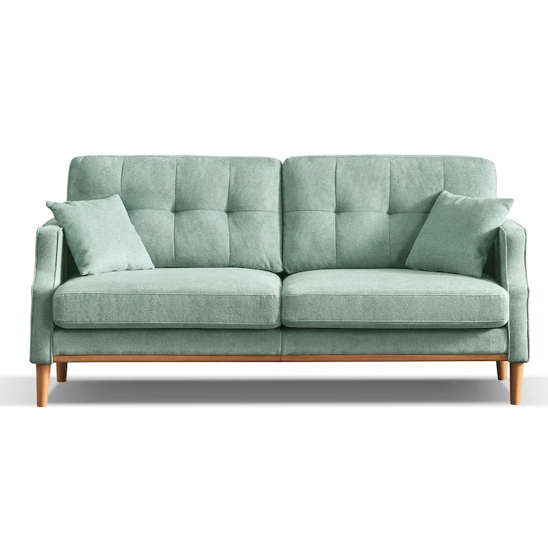 3-Seater Loveseat Sofa with USB Outlet and Button-Tufted Back