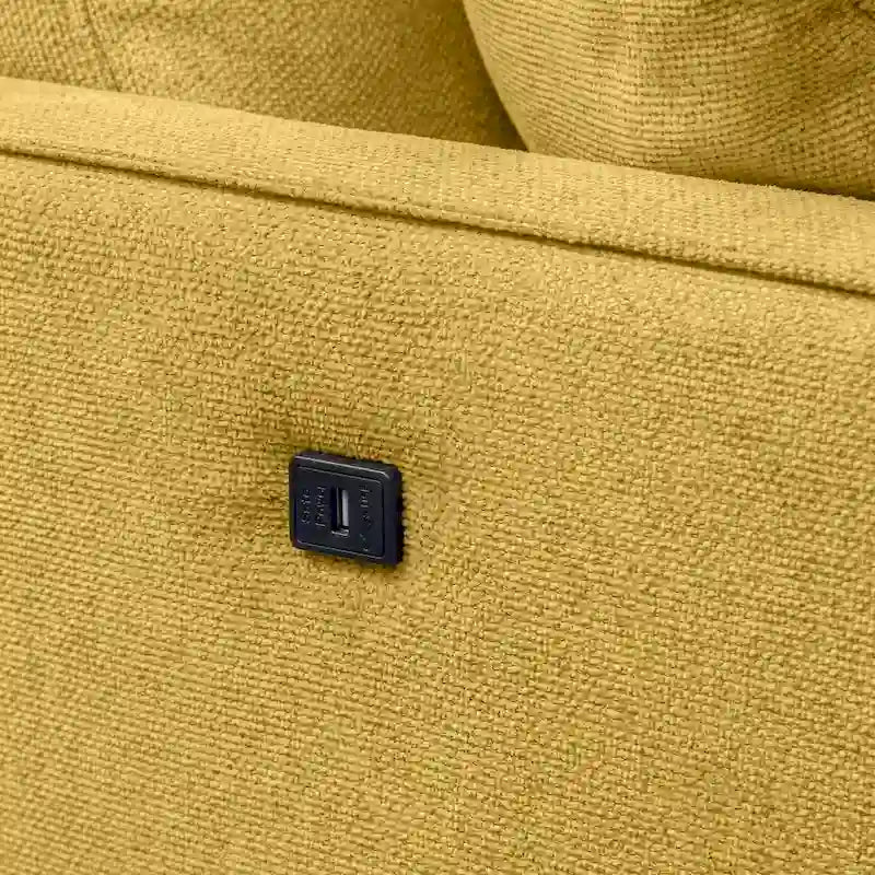 3-Seater Loveseat Sofa with USB Outlet and Button-Tufted Back