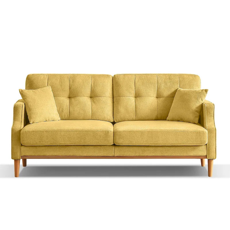 3-Seater Loveseat Sofa with USB Outlet and Button-Tufted Back