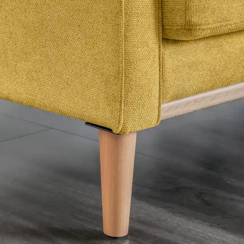 3-Seater Loveseat Sofa with USB Outlet and Button-Tufted Back