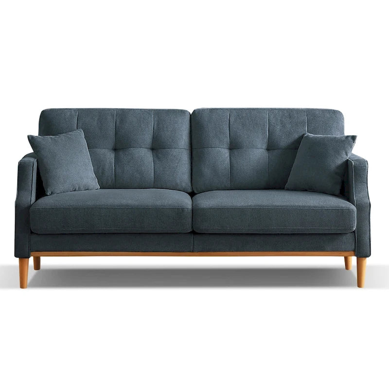 3-Seater Loveseat Sofa with USB Outlet and Button-Tufted Back