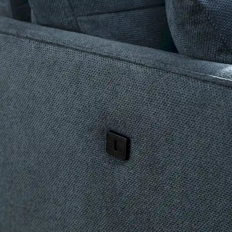 3-Seater Loveseat Sofa with USB Outlet and Button-Tufted Back