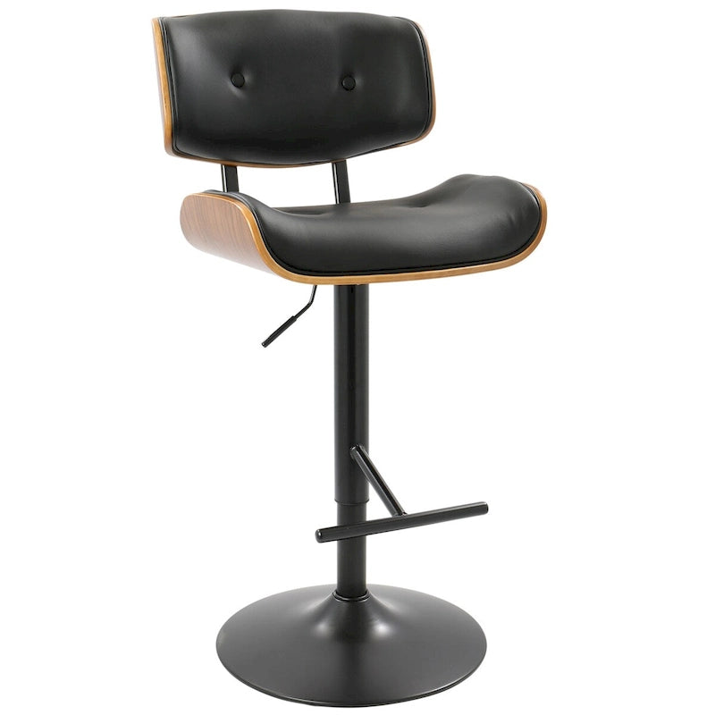 Mid-Century Adjustable Swivel Bar Stools with T Footrest, Set of 3 - 6 Color Options
