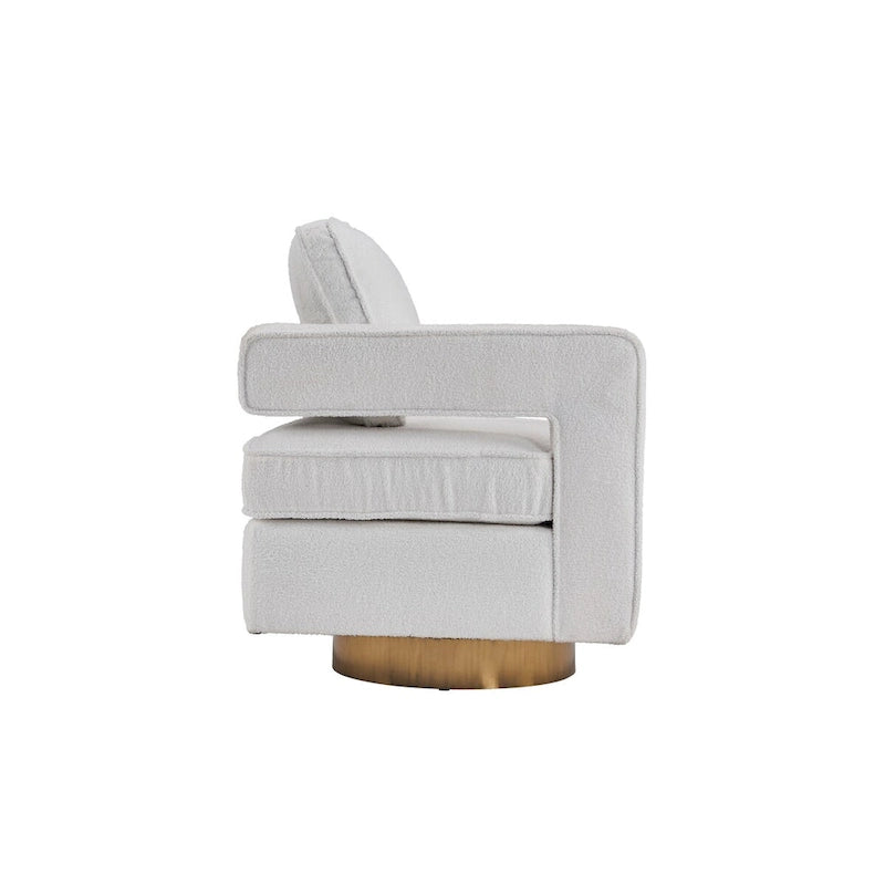 Poltrona a botte girevole a 360° con supporto a molle insacchettate e fodera del cuscino rimovibile