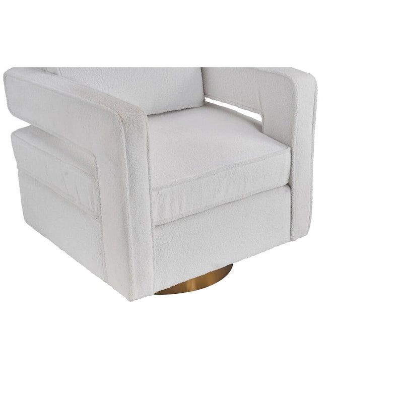 Poltrona a botte girevole a 360° con supporto a molle insacchettate e fodera del cuscino rimovibile
