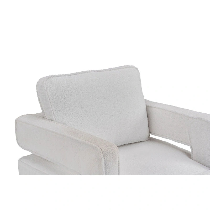 Poltrona a botte girevole a 360° con supporto a molle insacchettate e fodera del cuscino rimovibile