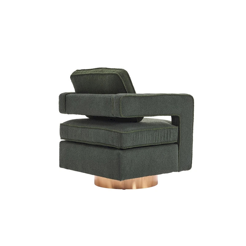 Poltrona a botte girevole a 360° con supporto a molle insacchettate e fodera del cuscino rimovibile