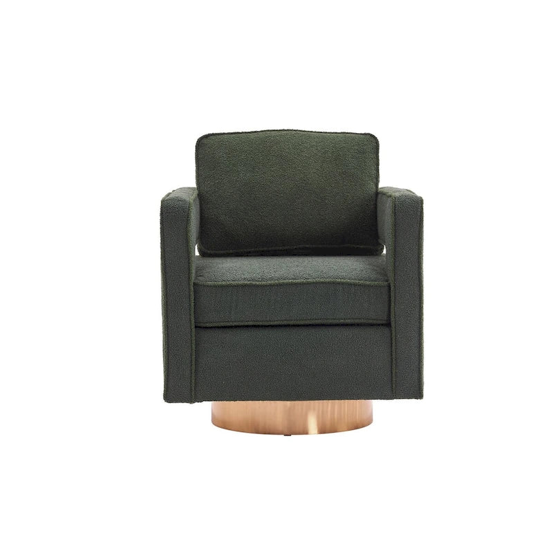 Poltrona a botte girevole a 360° con supporto a molle insacchettate e fodera del cuscino rimovibile