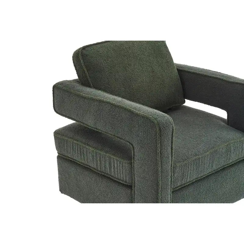 Poltrona a botte girevole a 360° con supporto a molle insacchettate e fodera del cuscino rimovibile