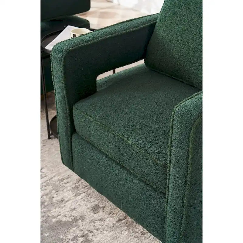 Poltrona a botte girevole a 360° con supporto a molle insacchettate e fodera del cuscino rimovibile