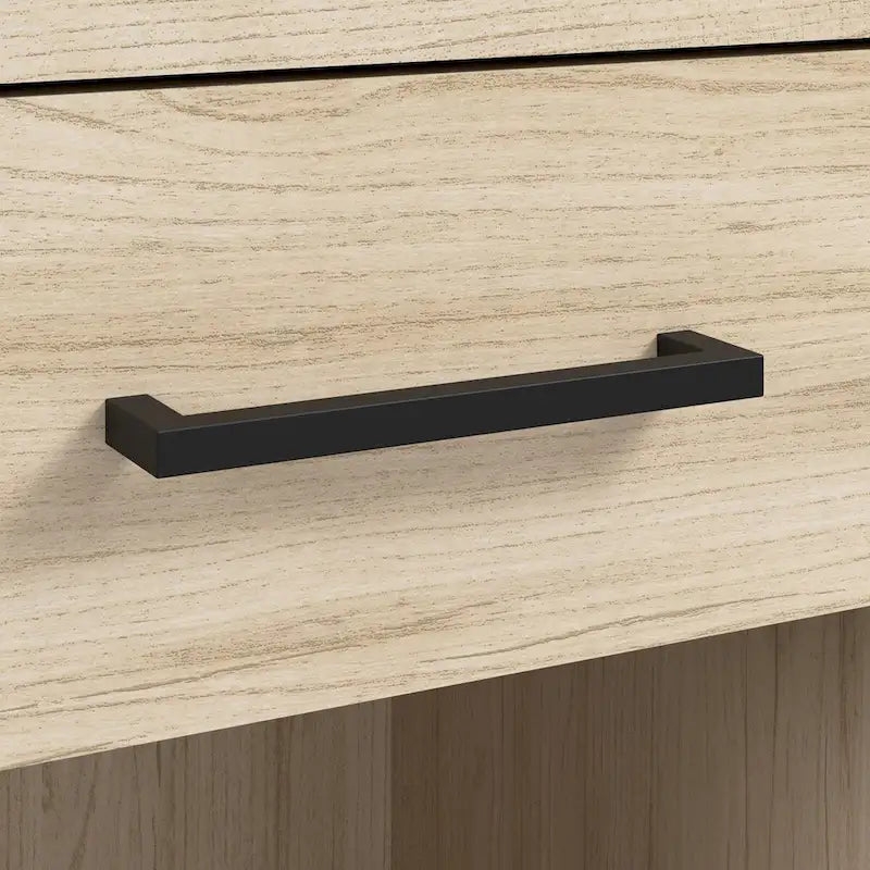 Table d'appoint de salon avec tiroir, étagère fixe et pieds en acier