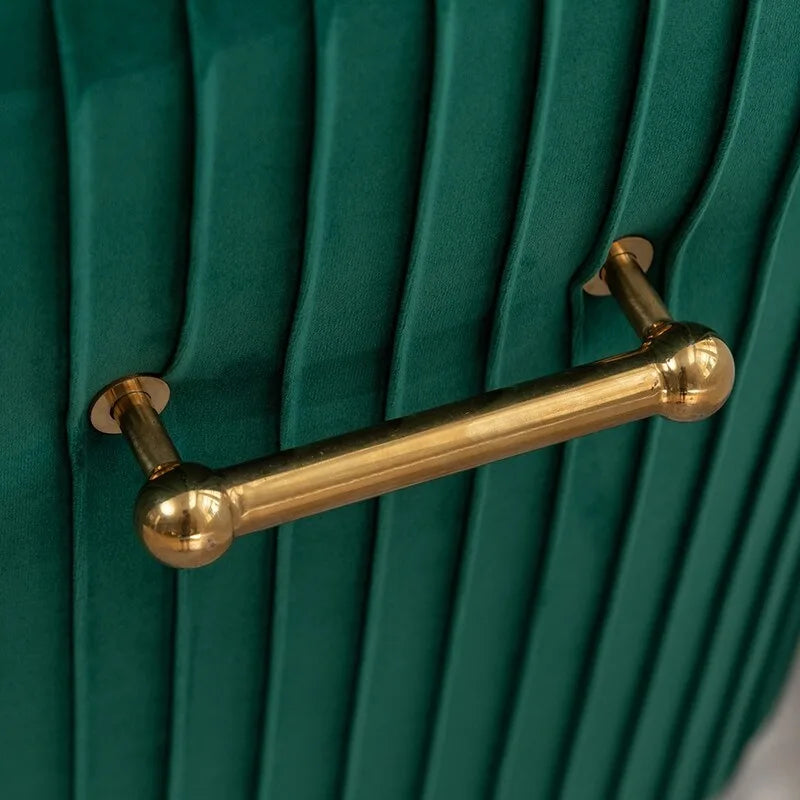 Ensemble de 8 chaises de salle à manger glamour en velours capitonné avec pieds en métal doré - capacité de 250 lb